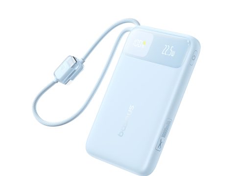 Портативный внешний аккумулятор, Baseus, EnerFill FC11 (E0027R06), 10000mAh, 22.5W, Голубой