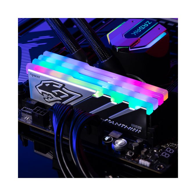 Модуль памяти, Apacer, Panther RGB AH5U16G60C6229BAA-1, DDR5, 16GB, CL38, 1.35V, DIMM
