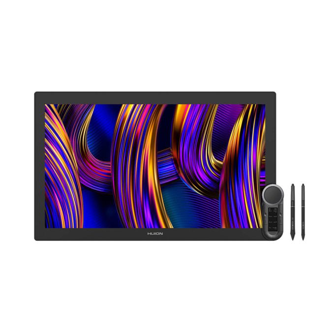 Графический планшет/монитор, Huion, Kamvas Pro27 144Hz GT2702, Цифровая ручка: PW600/PW600S, Технология пера: PenTech 4.0, Разрешение дисплея: 4K UHD (38402160), Частота обновления экрана: 30–144 Hz, Давление пера: 16 384 уровня, Поддержка наклона: ±60°, Экран: Canvas Glass 3.0 (анти-блик, текстура «как бумага»), Цветовой охват: 99% sRGB / 98% Adobe RGB / 98% DCI-P3 / 98% Display P3, Цветов на экран: 1.07 млрд, Много-точечный сенсор (multi-touch), Стандартный комплект: дисплей, цифровое перо, кабели, адаптер, запасные наконечники, анти-тач перчатка, чёрный