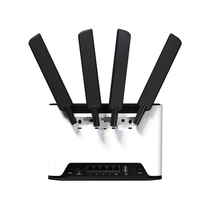 Маршрутизатор, MikroTik, D53G-5HacD2HnD-TC&EG120K-EA, Chateau LTE12, 5 портов 10/100/1000М, 2.4/5 GHz, АС1200, 1 слот Micro SIM, 1 слот USB-A, RouterOS, -20°С до 70 °C