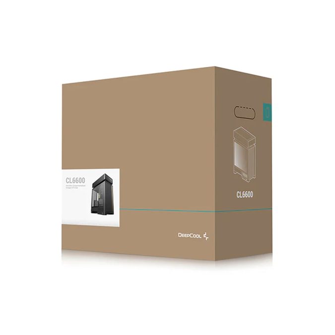 Компьютерный корпус, Deepcool, CL6600, R-CL6600-BKNNA0-G-1, ATX/Micro ATX, USB Type-C/ 3.0*2, HD-Audio+Mic, Кулер 2*120мм ARGB, СЖО 320мм, Высота процессорного кулера до 175мм, Длина VGA до 413/388мм, 2+1*3.5"/1+1*2.5", Толщина 0,8мм, 457.5x235x533.5мм, Без Б/П, Чёрный