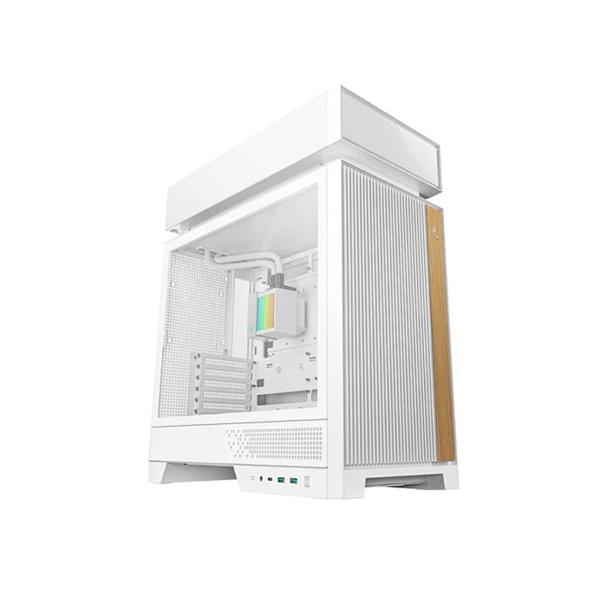 Компьютерный корпус, Deepcool, CL6600, R-CL6600-WHNNA0-G, ATX/Micro ATX, USB Type-C/ 3.0*2, HD-Audio+Mic, Кулер 2*120мм ARGB, СЖО 320мм, Высота процессорного кулера до 175мм, Длина VGA до 413/388мм, 2+1*3.5"/1+1*2.5", Толщина 0,8мм, 457.5x235x533.5мм, Без Б/П, Белый