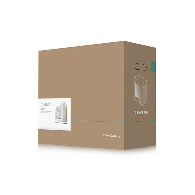 Компьютерный корпус, Deepcool, CL6600, R-CL6600-WHNNA0-G, ATX/Micro ATX, USB Type-C/ 3.0*2, HD-Audio+Mic, Кулер 2*120мм ARGB, СЖО 320мм, Высота процессорного кулера до 175мм, Длина VGA до 413/388мм, 2+1*3.5"/1+1*2.5", Толщина 0,8мм, 457.5x235x533.5мм, Без Б/П, Белый