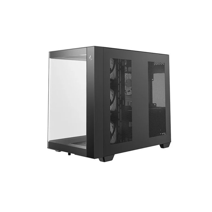 Компьютерный корпус, Deepcool, CG530U 4F R-CG530U-BKAGA4-G, ATX/Micro ATX/Mini-ITX, USB Tyoe-C/3.0*2, Audio+Mic, 4*120mm ARGB, Высота процессорного кулера до 160мм, Длина VGA до 410мм, 2*3.5"/2+1*2.5", Слот 7, Сталь 0,6, 475x285x380мм, Без Б/П, Черный