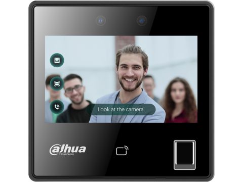 Контроллер доступа, Dahua, DHI-ASI3214A-W (12В), контроллер доступа с распознаванием лиц и отпечатком пальца, 2 Мп, DWDR, Wi-Fi, Mifare(13,56 МГц)