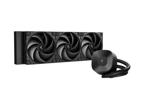Кулер с водяным охлаждением, Deepcool, LE360 V2 ZERO DARK R-LE360ZERO-BKLNMD-G-1, Intel 1851/1700/1200/115х и AMD AM5/AM4/, TDP 300W, 3*120мм, 500-1600 RPM±10%, 48.34CFM, 24.96 dB(A), Черный