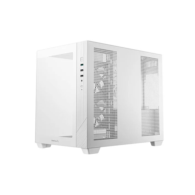 Компьютерный корпус, Deepcool, CG330 3F WH R-CG330-WHNGM3-G, Micro ATX/Mini-ITX, USB 3.0/2.0*2, Audio+Mic, 3*120mm ARGB, Высота процессорного кулера до 163мм, Длина VGA до 410мм, 1+1*3.5"/2+2*2.5", Слот 5, Сталь 0,6, 420x285x368мм, Без Б/П, Белый