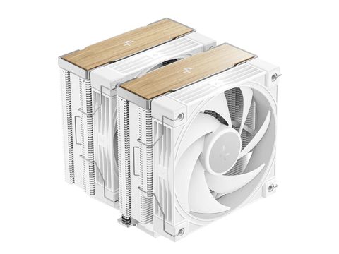 Кулер для процессора, Deepcool, AK620 G2 WH R-AK620G2-WHNNMN-GJD, Intel 1851/1700/1200/115х и AMD AM5/AM4, 300W, 2*120мм, 2000±10%/об/м, 57.76 CFM, 28.87 dB(A), 4pin, 127х144х159мм, Белый