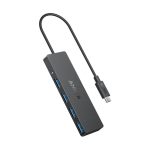 Концентратор, Anker, USB-C Data Hub (A8309G11), USB-C, 4-in-1, 5Gbps, Черный