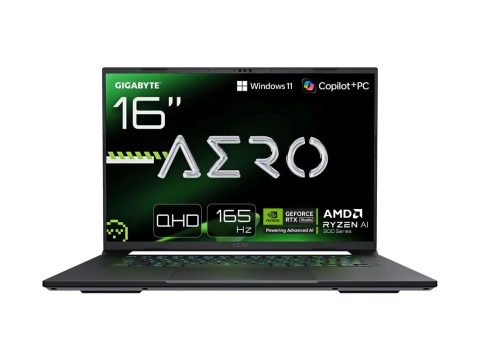Ноутбук, Gigabyte AERO X16 1WH93KZC64DH, 9REG6AB7WH1DJHEKZ000, 16", QHD+ 2560x1600, IPS, 165Hz, Ryzen AI 7 350, 32GB DDR5, 1TB SSD, NVIDIA GeForce RTX 5070, 8GB GDDR7, Windows 11, Белый