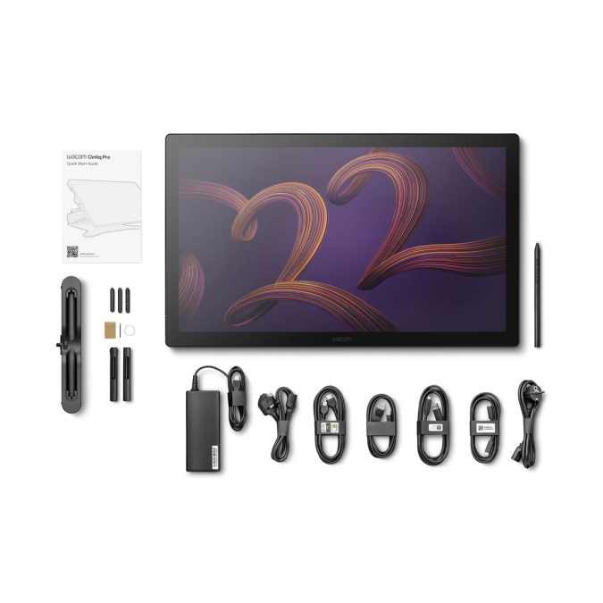 Графический планшет, Wacom, Cintiq Pro 22 (DTH227K0B), Разрешение 3840 x 2160 (4K UHD), Чувствительность к нажатию 8192, Интерфейс USB-С и HDMI, Размер 610*366*22 мм, Чёрный