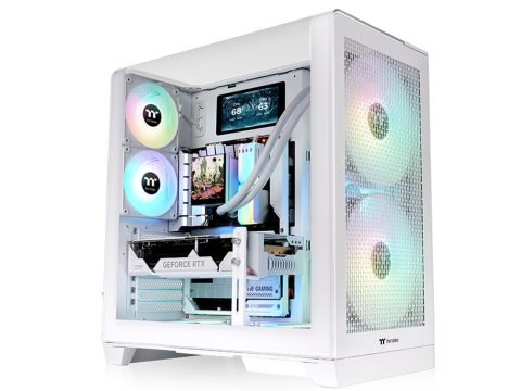Компьютерный корпус, Thermaltake, View 390 Air Snow, CA-11F-00M6WN-00, ATX / Micro-ATX / Mini-ITX, 2*3.5"/1*2.5", Высота кулера до 160 мм, Длина VGA до 420 мм, 503 x 287 x 485 мм, Без Б/П, Белый