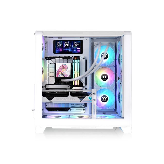 Компьютерный корпус, Thermaltake, View 390 Air Snow, CA-11F-00M6WN-00, ATX / Micro-ATX / Mini-ITX, 2*3.5"/1*2.5", Высота кулера до 160 мм, Длина VGA до 420 мм, 503 x 287 x 485 мм, Без Б/П, Белый