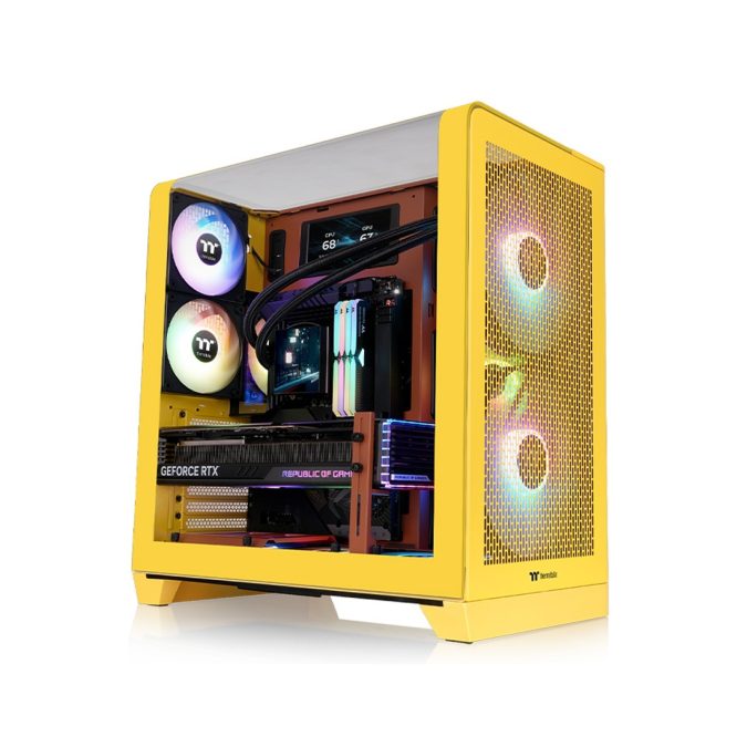 Компьютерный корпус, Thermaltake, View 390 Air Butter Caramel, CA-11F-00MMWN-00, ATX / Micro-ATX / Mini-ITX, 2*3.5"/1*2.5", Высота кулера до 160 мм, Длина VGA до 420 мм, 503 x 287 x 485 мм, Без Б/П, Коричневый