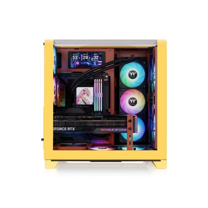 Компьютерный корпус, Thermaltake, View 390 Air Butter Caramel, CA-11F-00MMWN-00, ATX / Micro-ATX / Mini-ITX, 2*3.5"/1*2.5", Высота кулера до 160 мм, Длина VGA до 420 мм, 503 x 287 x 485 мм, Без Б/П, Коричневый