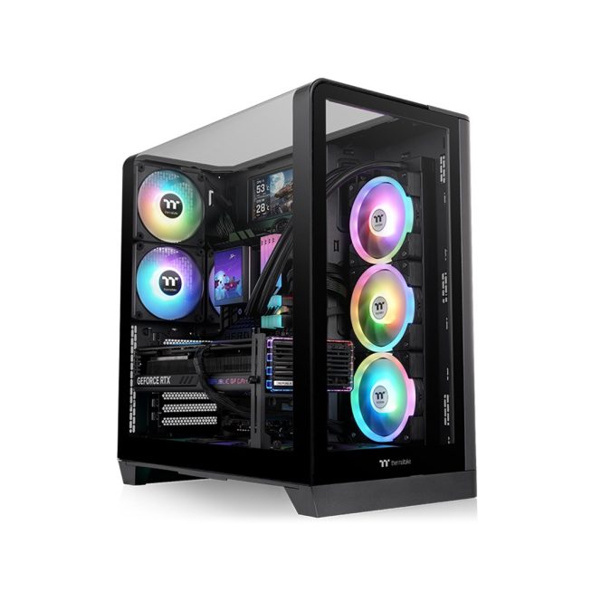 Компьютерный корпус, Thermaltake, View 390 TG Black, CA-11F-00M1WN-01, ATX / Micro-ATX / Mini-ITX, 2*3.5"/3*2.5", Высота кулера до 160 мм, Длина VGA до 460 мм, 503  287  485 мм, Без Б/П, Черный
