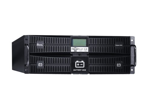 Источник бесперебойного питания, SVC, RT-6KL-LCD, Мощность 6кВА/6кВт, Стоечный 19'' 4U, RT-серия, On-Line, LED-LСDRS-232, SMART USB, Диапазон работы AVR: 110-288В, Бат.: 12В/7Aч*16шт., Вентилятор: 8cм*2шт., Клеммное подключение, Чёрный