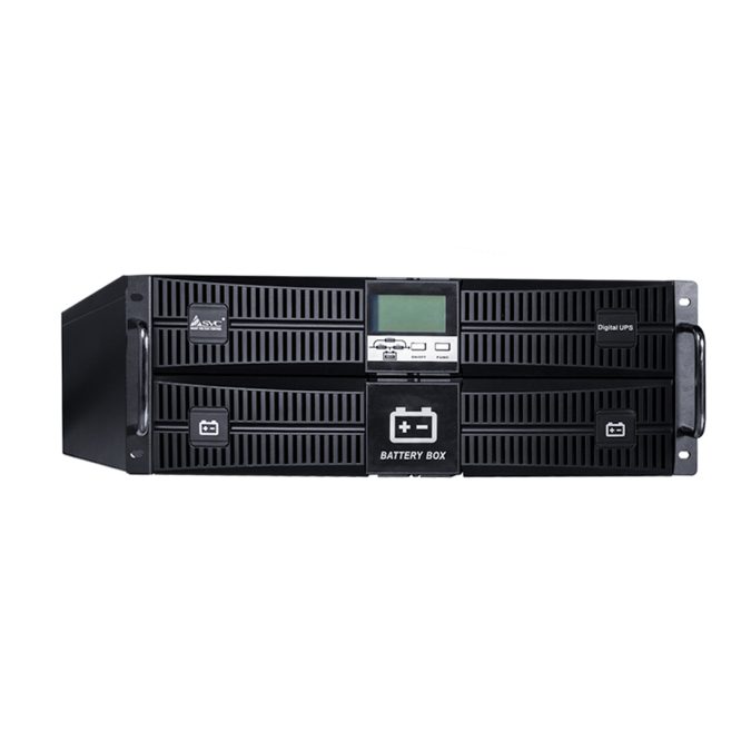 Источник бесперебойного питания, SVC, RT-6KL-LCD, Мощность 6кВА/6кВт, Стоечный 19'' 4U, RT-серия, On-Line, LED-LСDRS-232, SMART USB, Диапазон работы AVR: 110-288В, Бат.: 12В/7Aч*16шт., Вентилятор: 8cм*2шт., Клеммное подключение, Чёрный