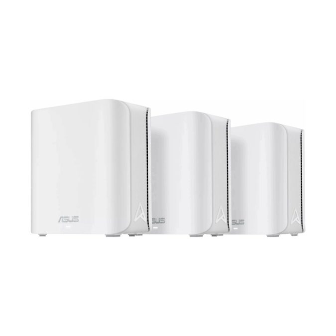 Сетевой маршрутизатор со встроенной беспроводной точкой доступа, ASUS, BD4 (W-3-PK), Wi-Fi 7, 2,4 ГГц/5 ГГц, 802.11/n/ac/ax, AX3000, 1 порт 10/100/1000M WAN/LAN, 1 порт 10/100/1000M LAN, 3 модуля в комплекте