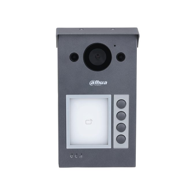 Вызывная панель, Dahua, DHI-VTO3311Q-WP, 4-кнопочная IP-панель, 2 Мп, IP65 & IK08