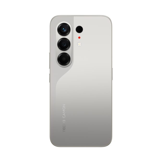 Мобильный телефон, TECNO, CAMON 50 (CN5) 256+12 GB, 6.78" AMOLED, Аккумулятор 6500 мАч, 50MPx+8MPx/32MPx, MediaTek Helio G200 Ultimate, 18W, (Nebula Titanium) Серебристый