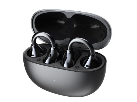 Беспроводные наушники, TECNO, FreeHear 2, OW02, 20 Гц - 20000 Гц, вес 39,9 г, 46 мАч (один наушник), 460 мАч (кейс), Bluetooth 5.4, Type-C, (Sky Black) Чёрный
