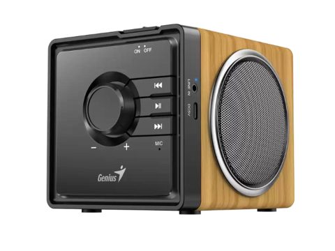 Колонки, Genius, SP-916BT, Bluetooth 5.3, 180Hz-15KHz, Емкость батареи 3.7V / 1800mAh, Рабочий диапазон 10 м, Регулятор громкости, Коричневый