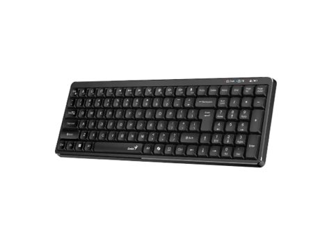 Клавиатура, Genius, LuxeMate Q7100BT, Bluetooth 5.3, 2.4 ГГц, Мембранная, Slim, Рус/Англ, Copilot, AAA x 2, Пластик, Чёрный