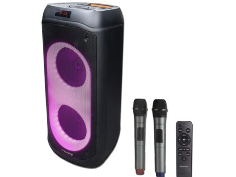 Колонки, Microlab, PT802W, Bluetooth 5.0, 50Вт, 40 Гц - 20 кГц, Пульт дистанционного управления, 2 микрофона, RGB, Черный