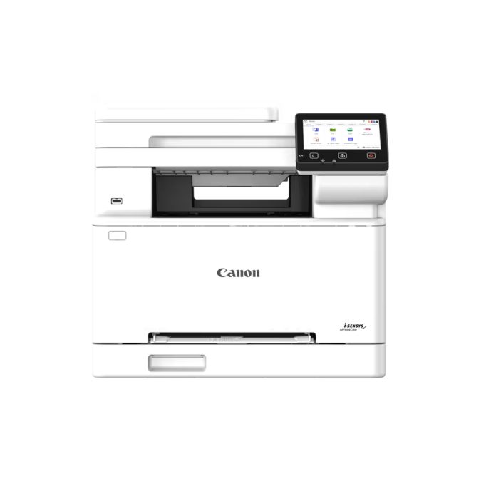 Цветное МФУ, Canon, i-SENSYS MF664CDW, 6928C001AA, Лазерное, A4, 25 стр./мин., Подача 301 лист, Двусторонний автоподатчик документов, Сенсорный дисплей 5", 1.2 ГГц CPU, 1 ГБ RAM, USB 2.0, Ethernet 10/100/1000, Wi-Fi