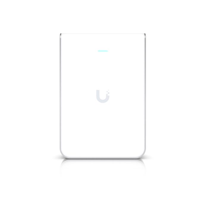 Беспроводная точка доступа, Ubiquiti, U7-Pro-Wall, UnFi, 802.11a/b/g/n/ac/ax/be, BE 10 776, 1 порт 10/100/1000/2500 RJ45, 300 клиентов, PoE 802.3af, без адаптера питания