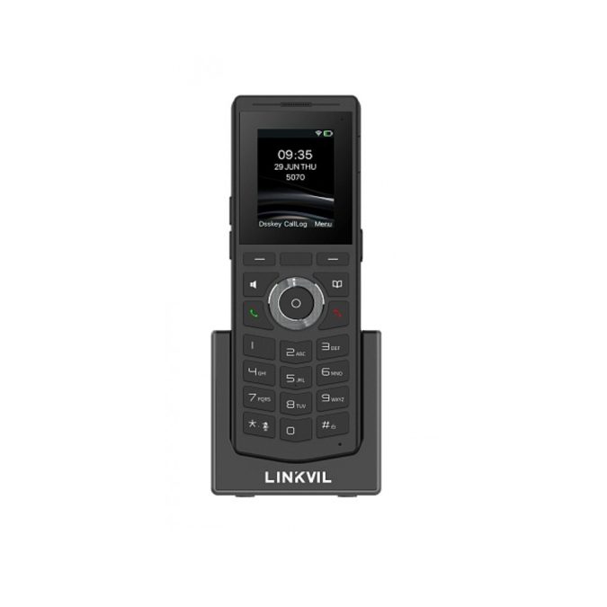 Беспроводной телефон, Linkvil, W610D, DECT, 2 SIP-линии, цветной LCD 2", Bluetooth 5.0, PTT, 3.5 мм, HD Voice, аккумулятор 1900 мАч, до 8 ч разговора