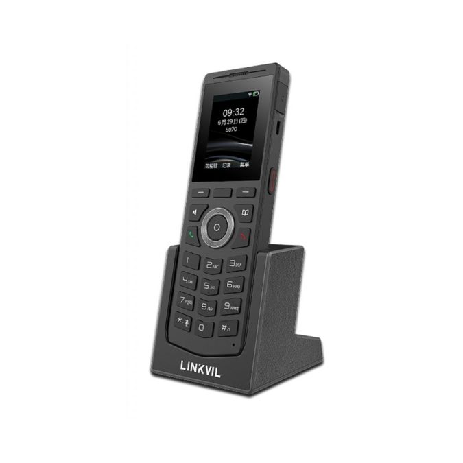 Беспроводной телефон, Linkvil, W610H, DECT, 2 SIP-линии, цветной LCD 2", Bluetooth, PTT, 3.5 мм, HD Voice, до 700 м, аккумулятор 1900 мАч, до 8 ч разговора