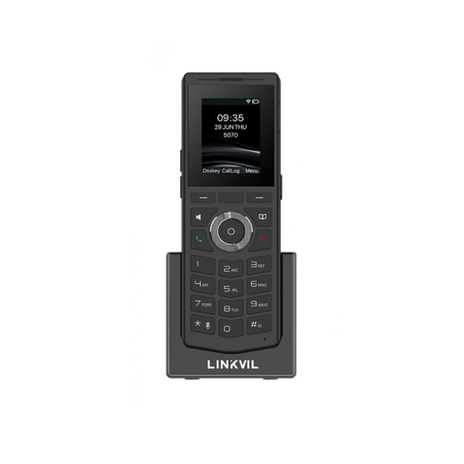Беспроводной телефон, Linkvil, W610H, DECT, 2 SIP-линии, цветной LCD 2", Bluetooth, PTT, 3.5 мм, HD Voice, до 700 м, аккумулятор 1900 мАч, до 8 ч разговора
