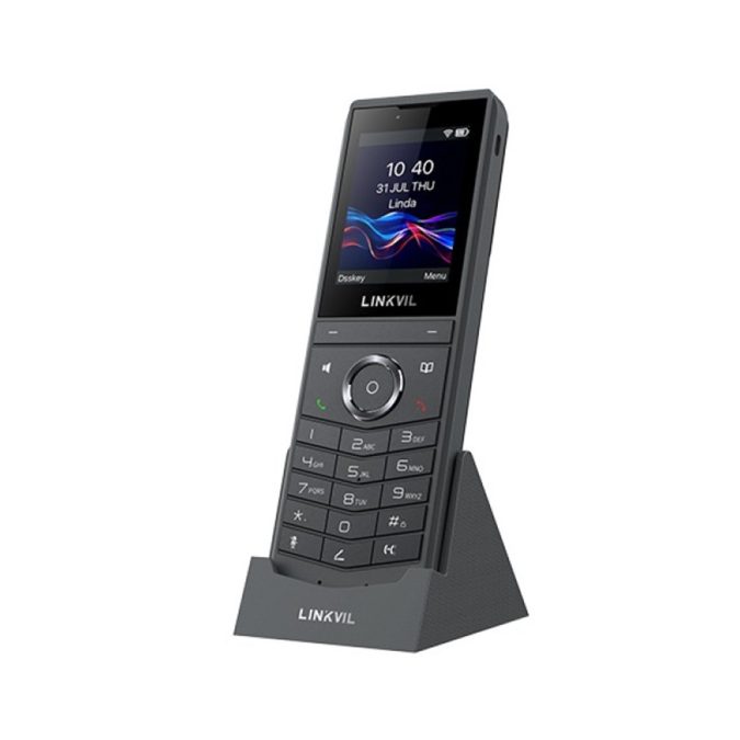 Беспроводной телефон, Linkvil, W620W, WIFI, 8 линий SIP, 13 часов в режиме разговора, Wi-Fi 6, 2,4-дюймовый цветной экран, Type-C