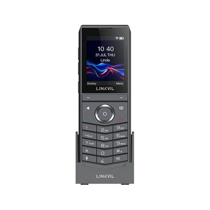 Беспроводной телефон, Linkvil, W620W, WIFI, 8 линий SIP, 13 часов в режиме разговора, Wi-Fi 6, 2,4-дюймовый цветной экран, Type-C