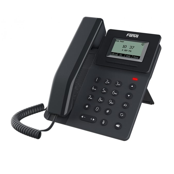 IP-телефон, Fanvil, V50P, корпоративный, 2 SIP-линии, LCD 2,3" 13264, 2xFE, PoE, HD Voice, G.722, Opus, блок питания в комплекте