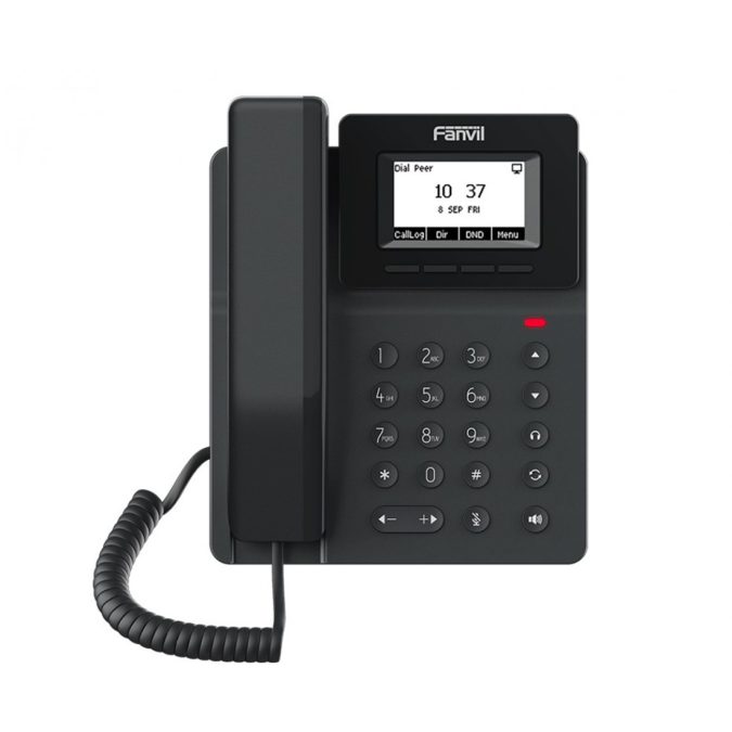 IP-телефон, Fanvil, V50G, корпоративный, 2 SIP-линии, LCD 2,3" 13264, 2xGE, PoE, HD Voice, G.722, Opus, блок питания в комплекте