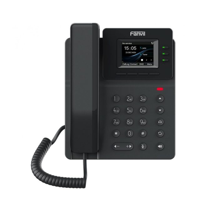 IP-телефон, Fanvil, V60P, 4 линии SIP, 2xFE PoE, цветной экран 320x240, конференц-связь на 6 участников, 6 клавиш DSS, блок питания в комплекте