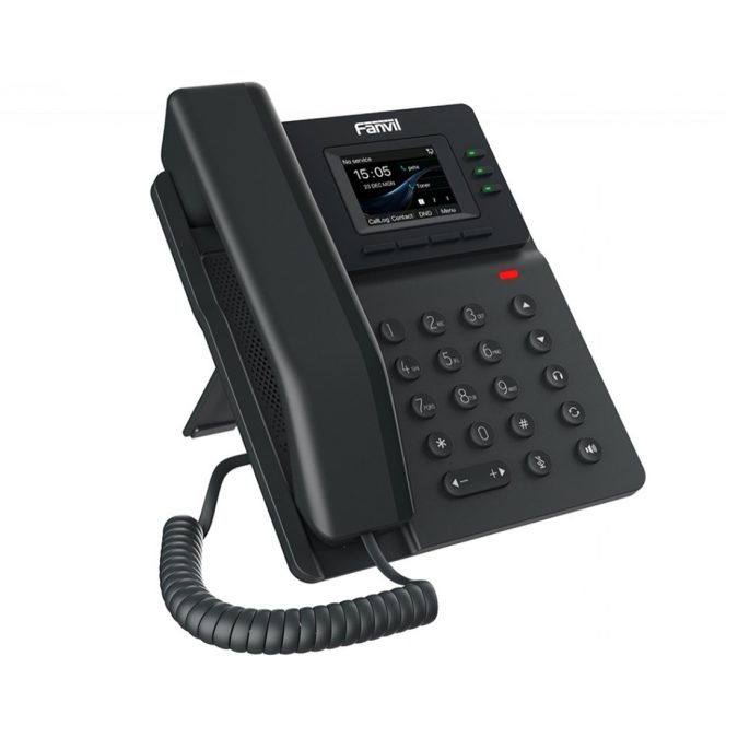 IP-телефон, Fanvil, V60G, 4 линии SIP, 2xGE PoE, цветной экран 320x240, конференц-связь на 6 участников, 6 клавиш DSS, блок питания в комплекте