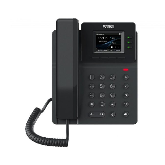 IP-телефон, Fanvil, V60G, 4 линии SIP, 2xGE PoE, цветной экран 320x240, конференц-связь на 6 участников, 6 клавиш DSS, блок питания в комплекте