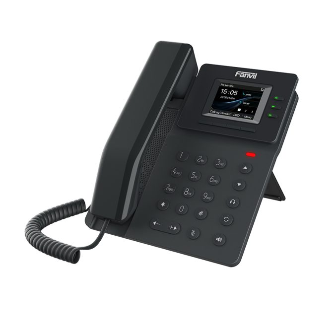 IP-телефон, Fanvil, V60W, 4 линии SIP, Wi-Fi 2,4G/5G, 2xFE PoE, цветной экран 320x240, конференц-связь на 6 участников, 6 клавиш DSS, блок питания в комплекте