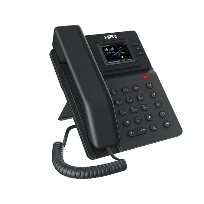 IP-телефон, Fanvil, V60W, 4 линии SIP, Wi-Fi 2,4G/5G, 2xFE PoE, цветной экран 320x240, конференц-связь на 6 участников, 6 клавиш DSS, блок питания в комплекте