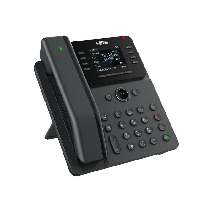 IP-телефон, Fanvil, V62 Pro, 12 линии SIP, 2xGE PoE, bluetooth, цветной экран 320x240, конференц-связь на 6 участников, до 21 DSS клавиши, блок питания в комплекте