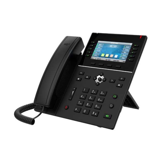 IP-телефон, Fanvil, J6, корпоративный, 20 SIP-линий, цветной экран 4,3" 480272, до 45 DSS-клавиш, 2x GE PoE, USB, Wi-Fi/BT через USB, Opus, блок питания в комплекте