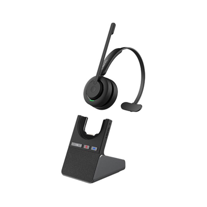 Гарнитура, Linkvil, DH310D Pro, беспроводная DECT + Bluetooth 5.3, моно, AI шумоподавление ENC, зарядная база, Busylight, HD звук