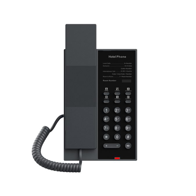 IP-телефон, Fanvil, H602, IP-телефон, отельный, 2 SIP-линии, 6 DSS-клавиш, без дисплея, PoE, блок питания в комплекте