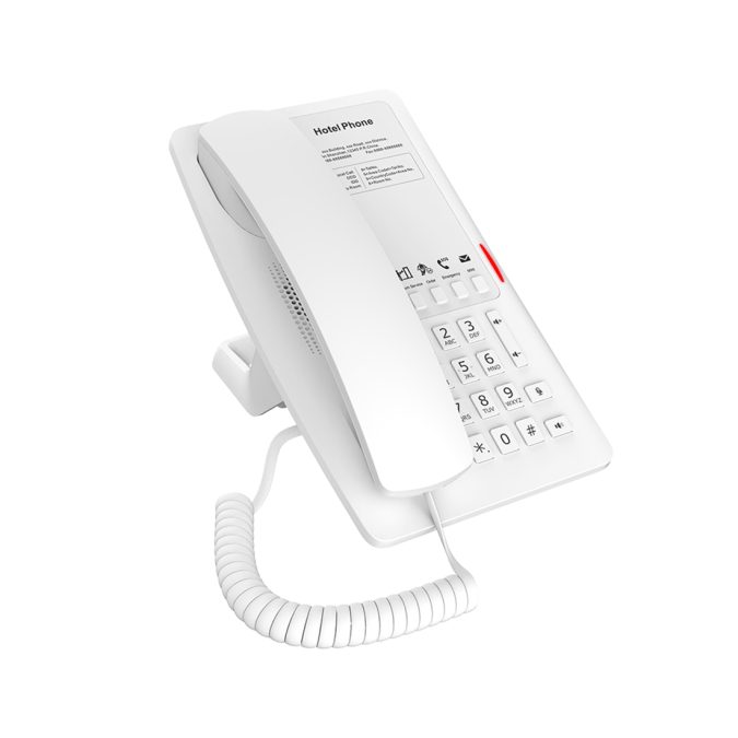 IP-телефон, Fanvil, H4W (B), IP-телефон, отельный, 2 SIP-линии, чёрный, 1xUSB, 1xRJ45, PoE, WIFI, без дисплея, 5 DSS-клавиш, блок питания в комплекте