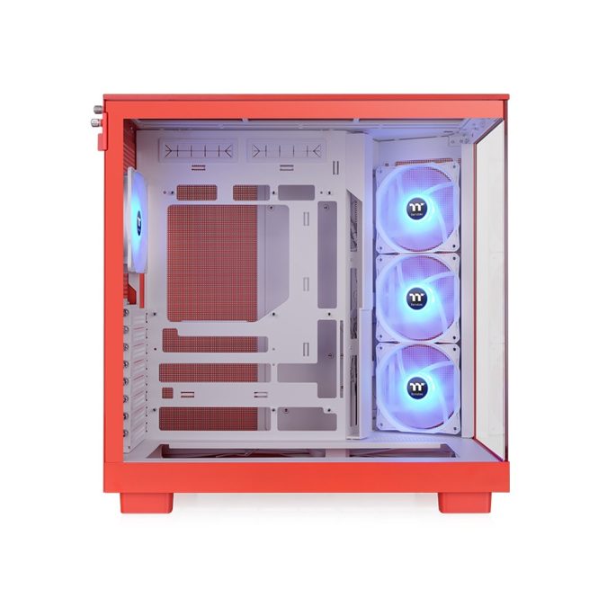 Компьютерный корпус, Thermaltake, View 380 XL TG ARGB Flaming Orange, CA-11E-00MRWN-00, E-ATX / ATX / Micro-ATX / Mini-ITX, 1*3.5"/3*2.5", Высота кулера до 160 мм, Длина VGA до 450 мм, 471 x 288 x 469 мм, Без Б/П, Оранжевый