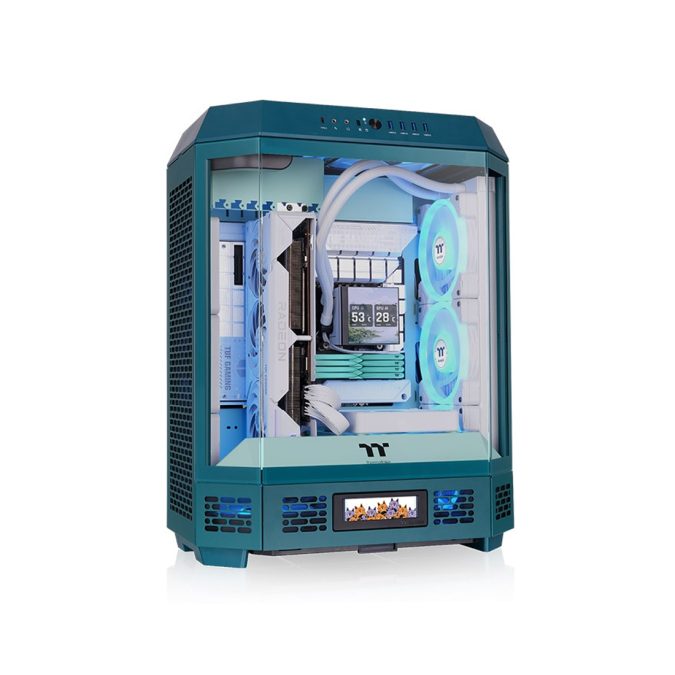 Компьютерный корпус, Thermaltake, The Tower 600 Transformative Teal, CA-1Z1-00MTWN-00, ATX / M-ATX / M-ITX, 1*3.5"/2*2.5", Высота кулера до 210 мм, Длина VGA до 400 мм, 550 x 420 x 286.4 мм, Без Б/П, Бирюзовый